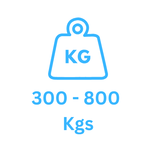 300 to 800 Kgs